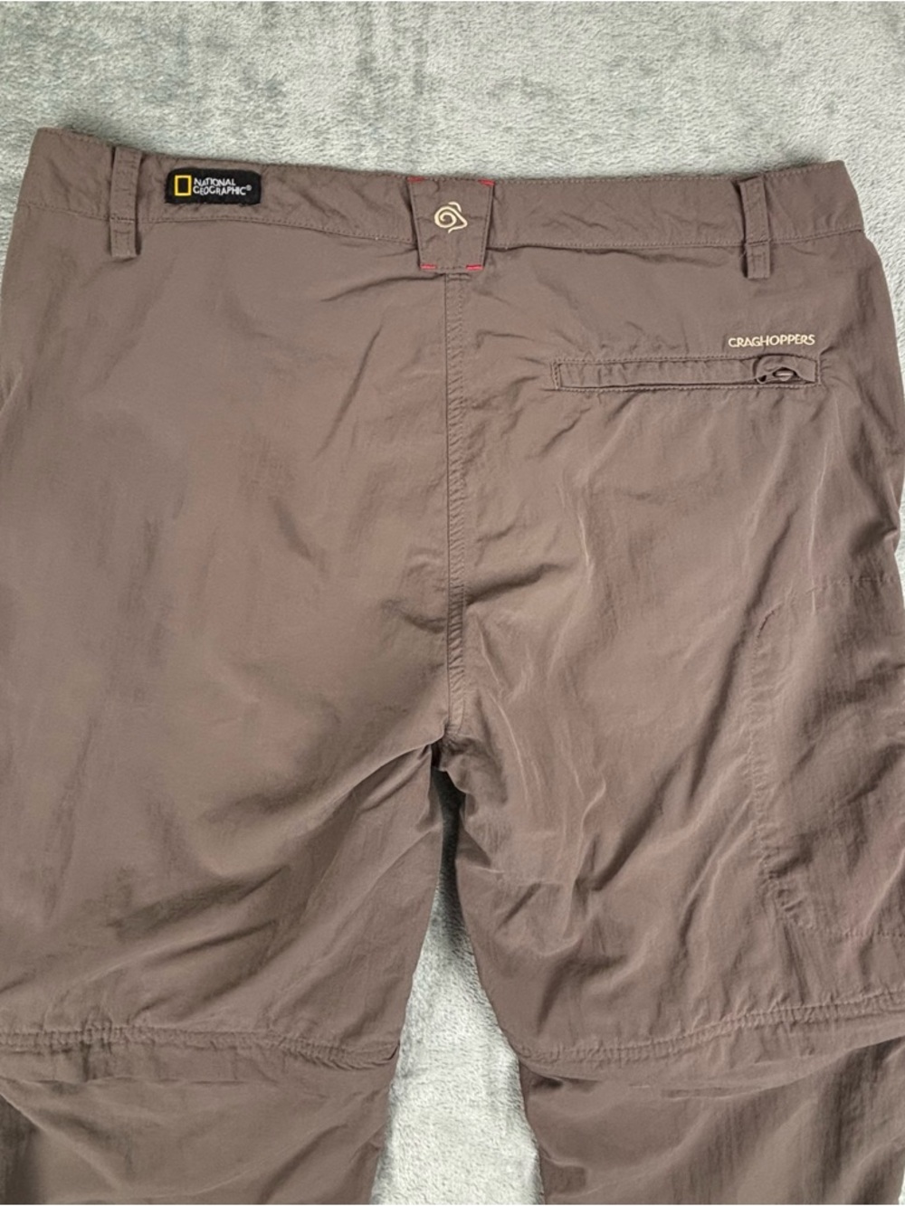 Craghoppers Pants Womens 10 Brown Nat Geo Insect Shield Convertible Hiking - Picture 13 of 14